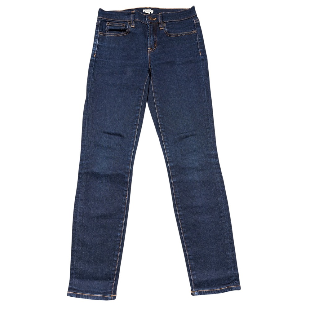 J Crew Womens 24/26 Stretch Skinny‎ Jeans Dark Wash Blue Denim